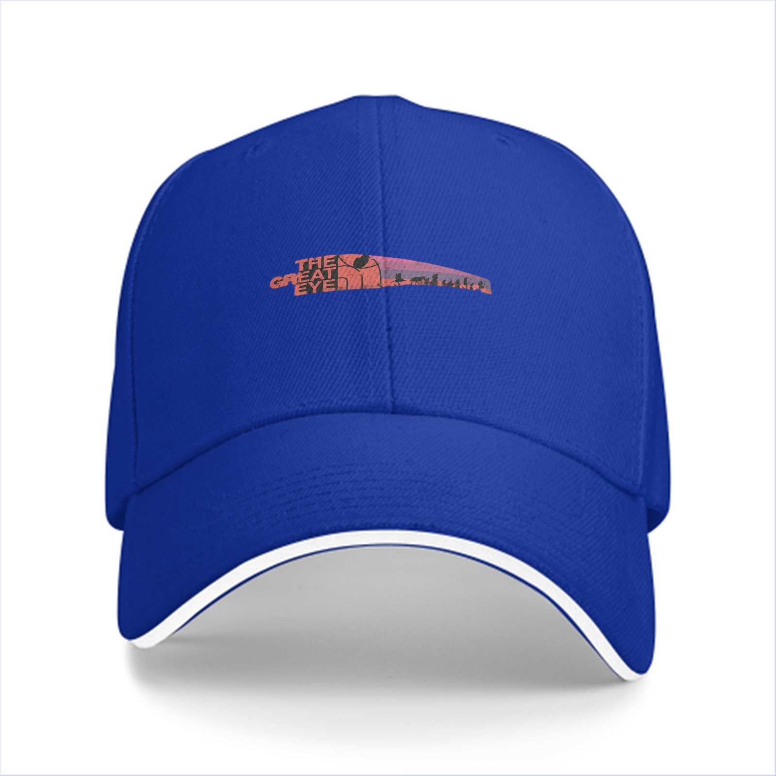 Black Baseball Cap With The Great Eye Graphic Print
