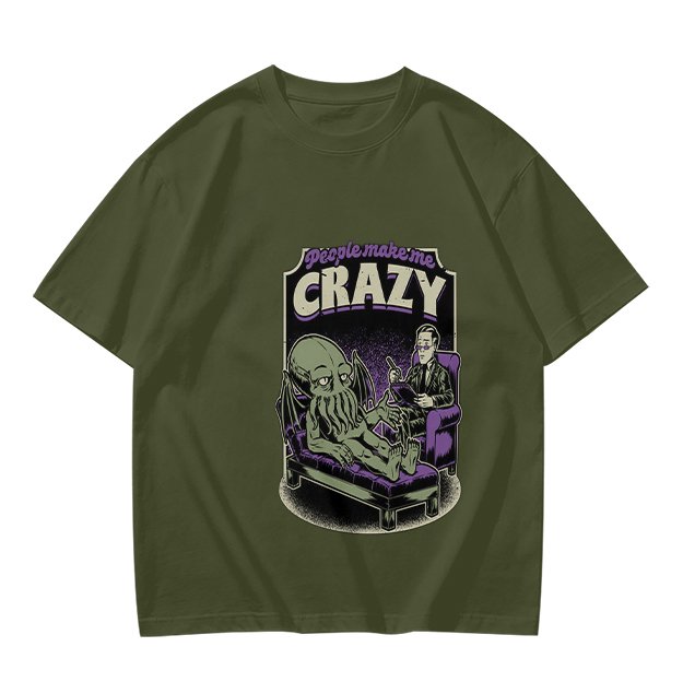 People Make Me Crazy Cthulhu Therapy Graphic T-Shirt