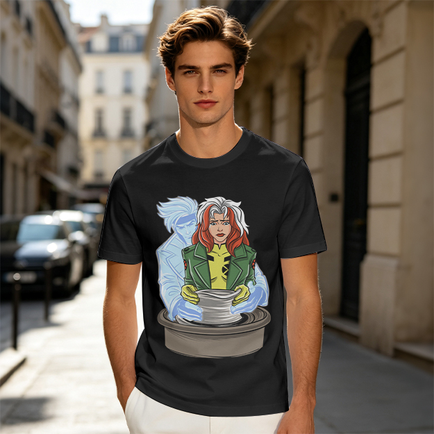 X-Men Rogue and Iceman Pottery Graphic Tee