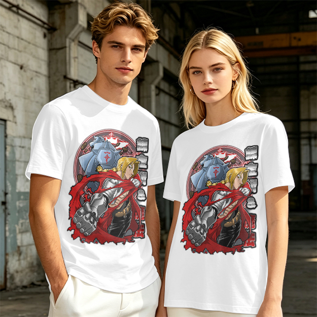 Fullmetal Alchemist Elric Brothers Graphic T-Shirt Design