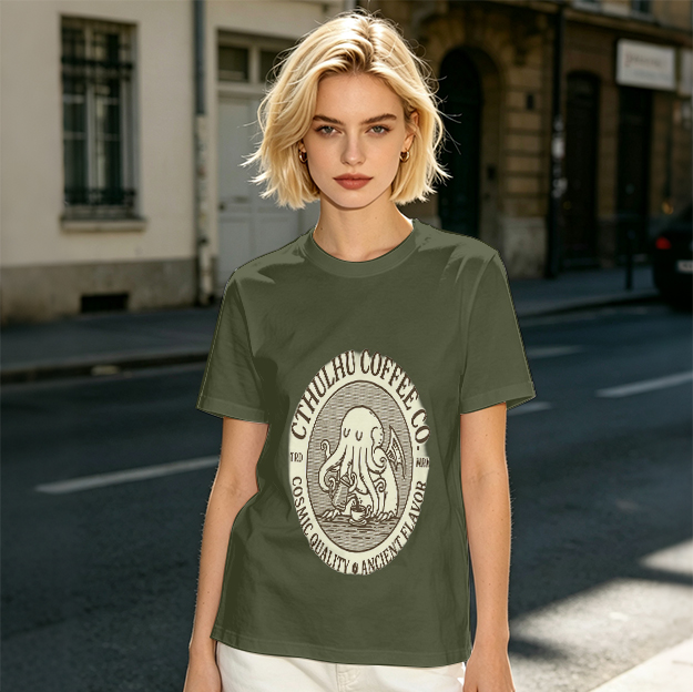 Cthulhu Coffee Co. Cosmic Flavor Graphic T-Shirt
