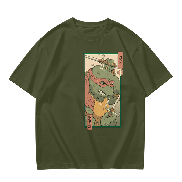 Olive T-shirt with Raphael Teenage Mutant Ninja Turtles Graphic