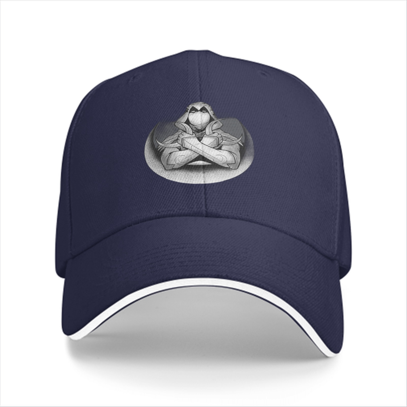 Black Baseball Cap With Hooded Assassin Character Print
