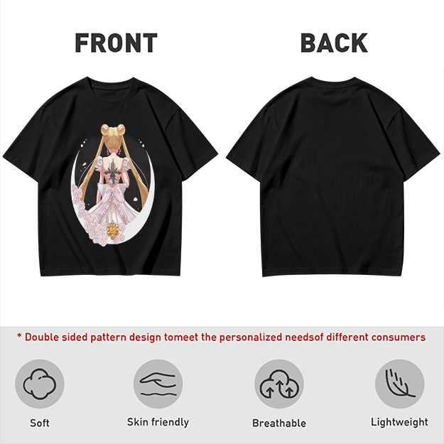 Olive T-shirt with Princess Serenity Back Print