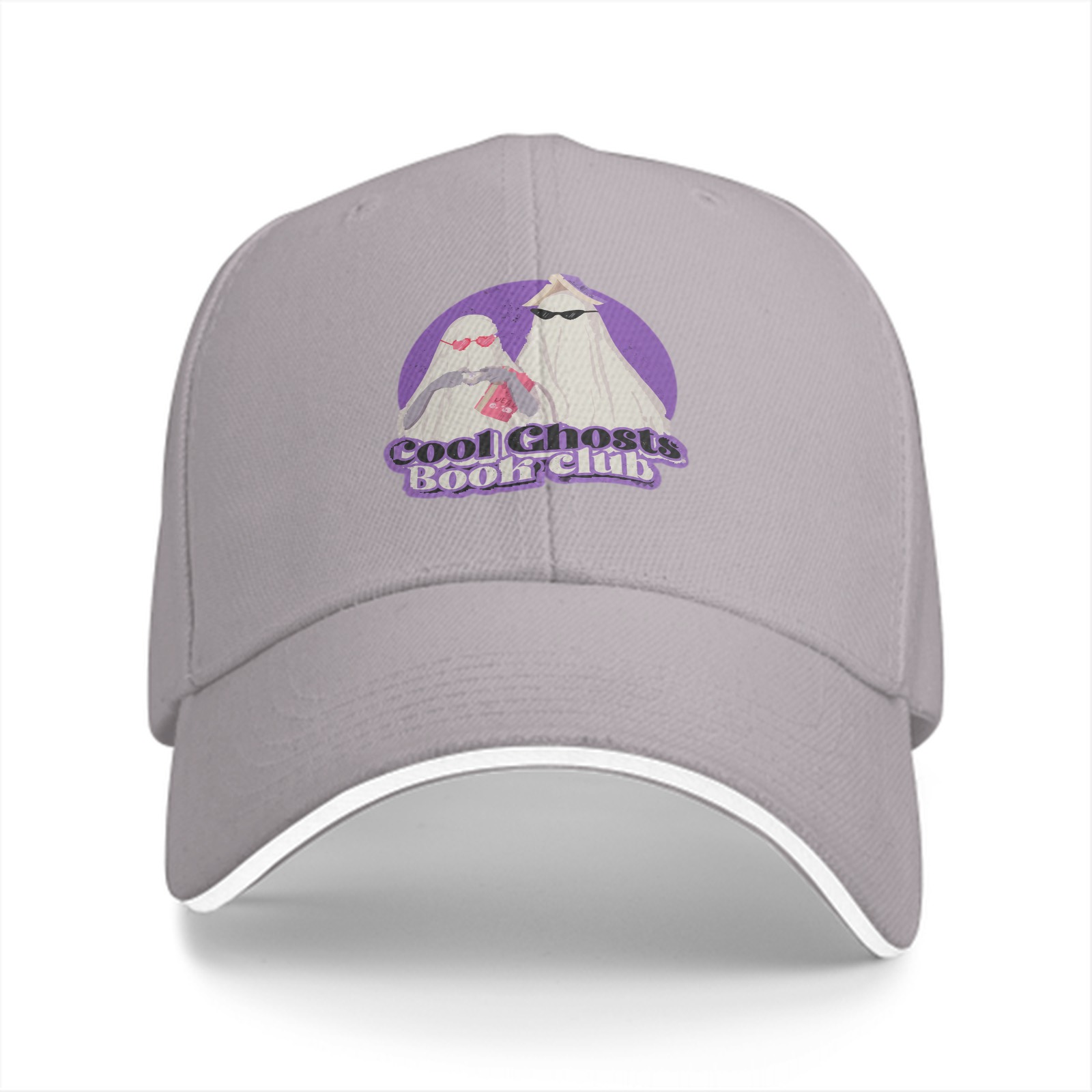 Cool Ghosts Book Club Graphic Black Baseball Cap