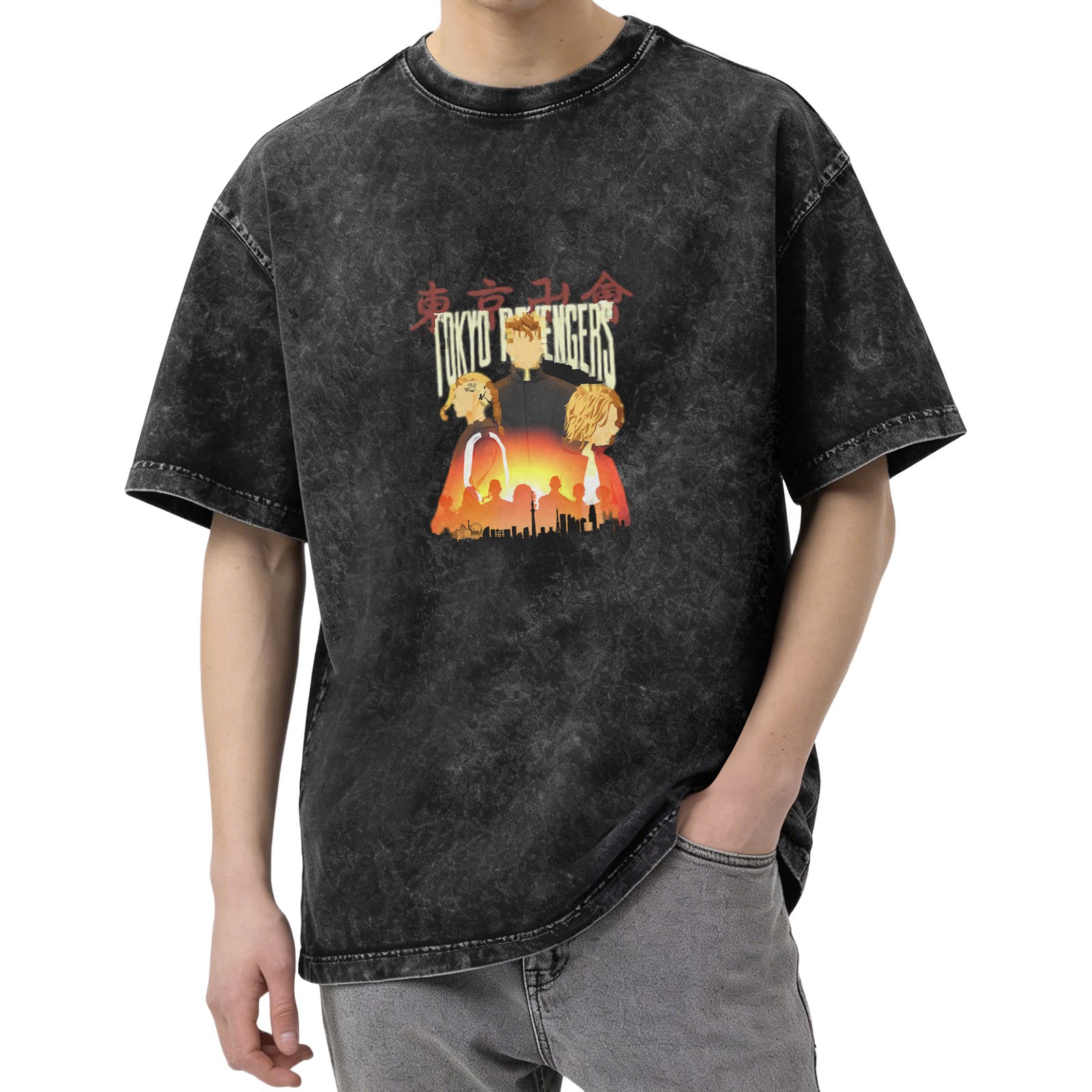 Tokyo Revengers Anime Graphic Vintage Wash T-Shirt