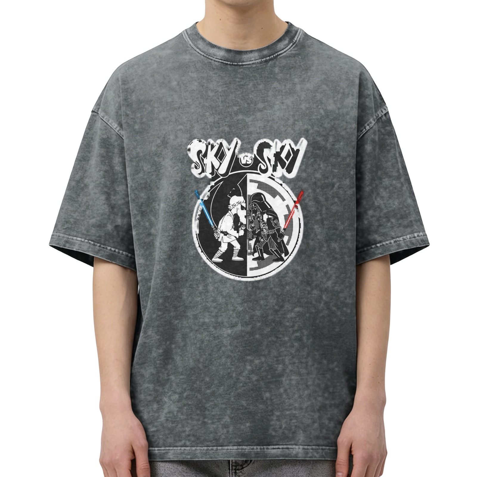 Star Wars Skywalker vs Skywalker Acid Wash T-Shirt
