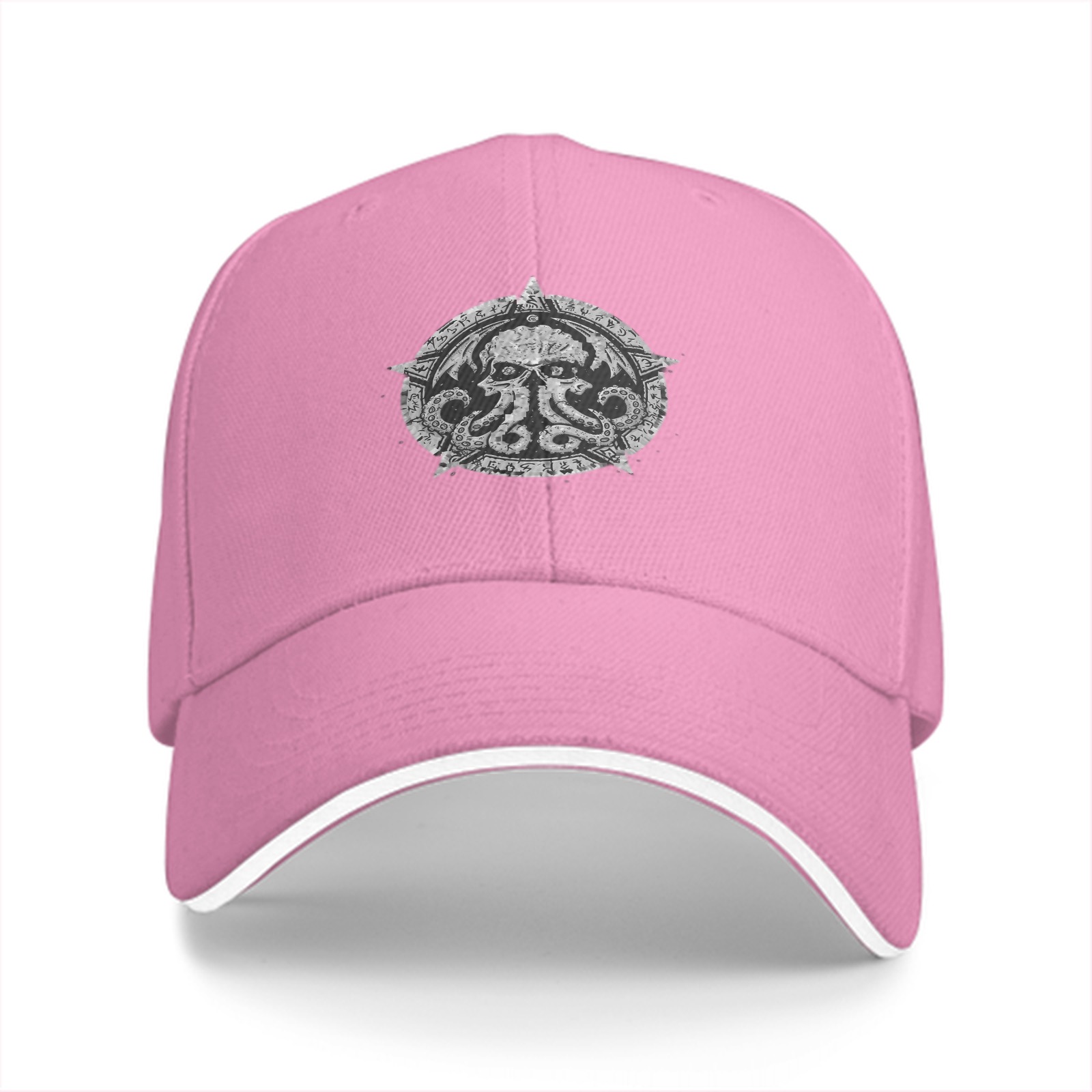 Black baseball cap with Cthulhu emblem design