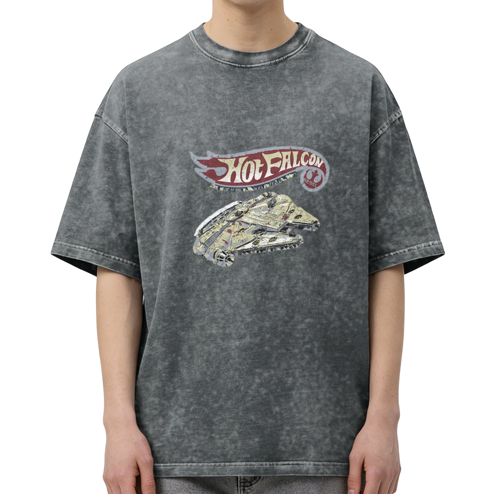 Vintage Style Hot Falcon Millennium Falcon Graphic T-Shirt