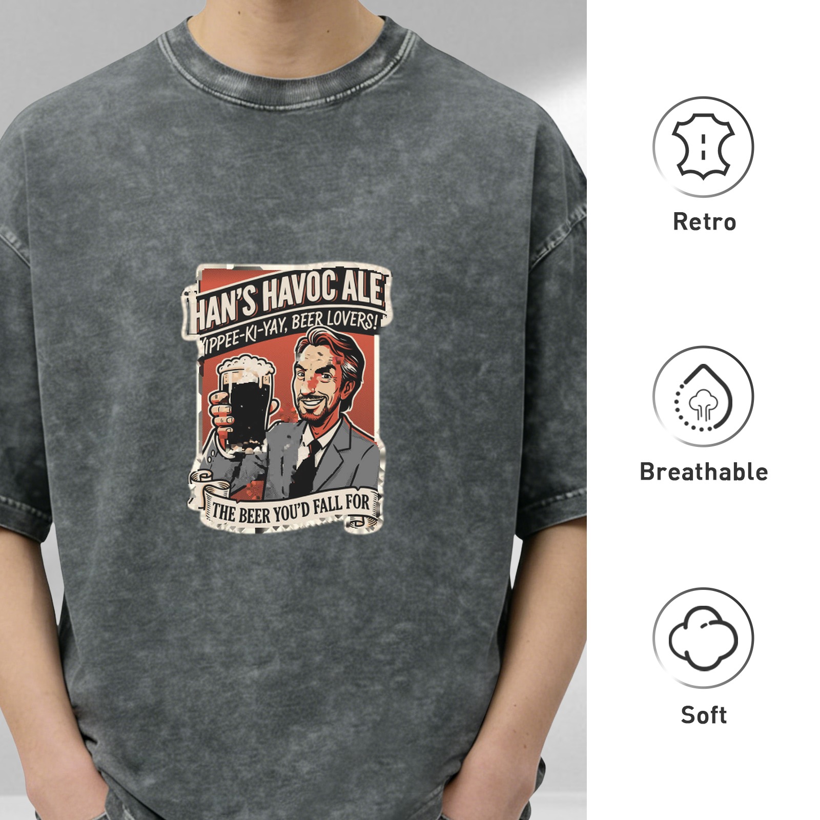 Han's Havoc Ale Beer Lover's Vintage Graphic T-Shirt