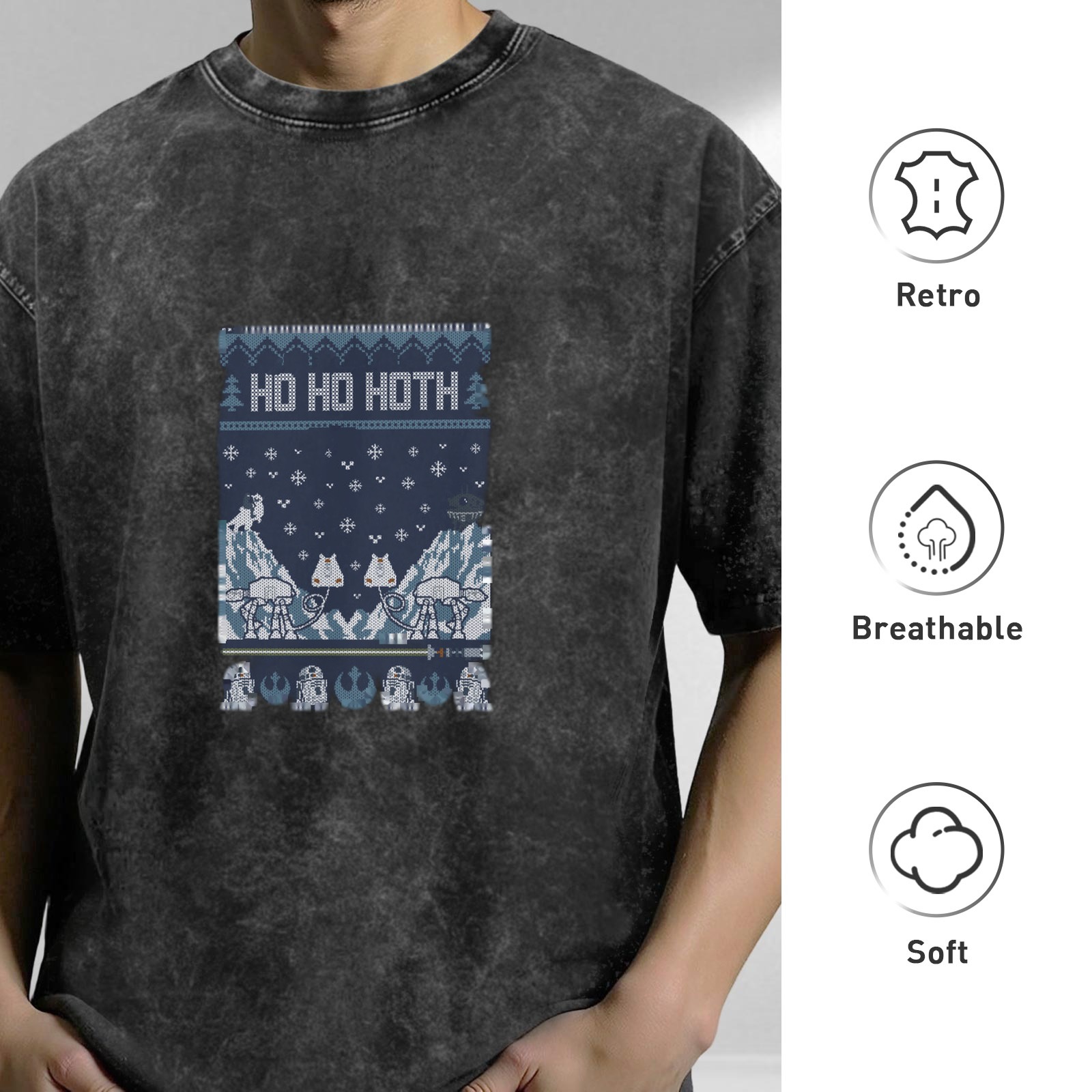 Star Wars Hoth Holiday Ugly Sweater Style T-Shirt