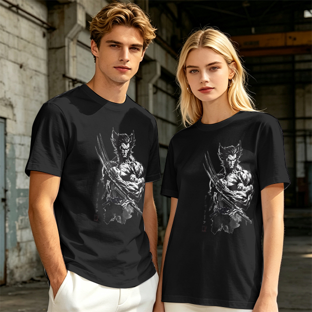 Olive T-Shirt With Wolverine Claw Print