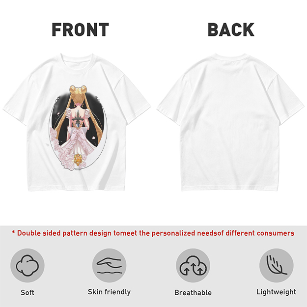 Olive T-shirt with Princess Serenity Back Print