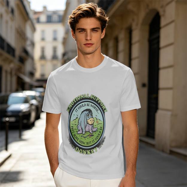Emotional Support Donkey Eeyore Graphic T-Shirt