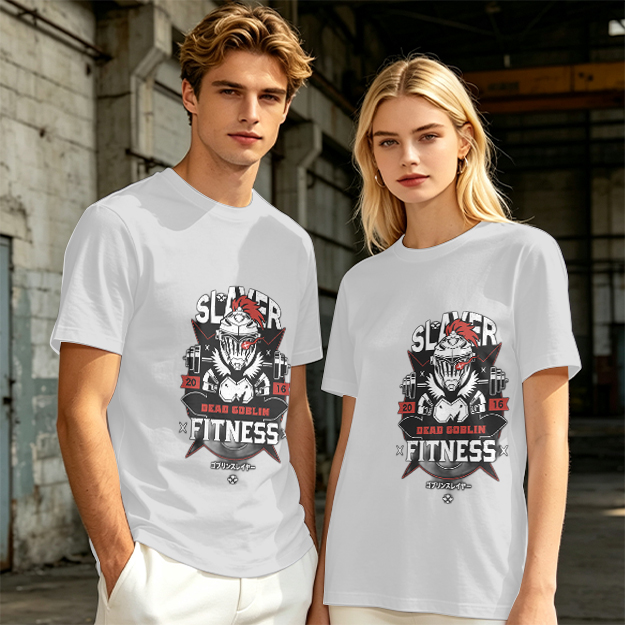 Goblin Slayer Fitness Themed Olive Graphic T-Shirt