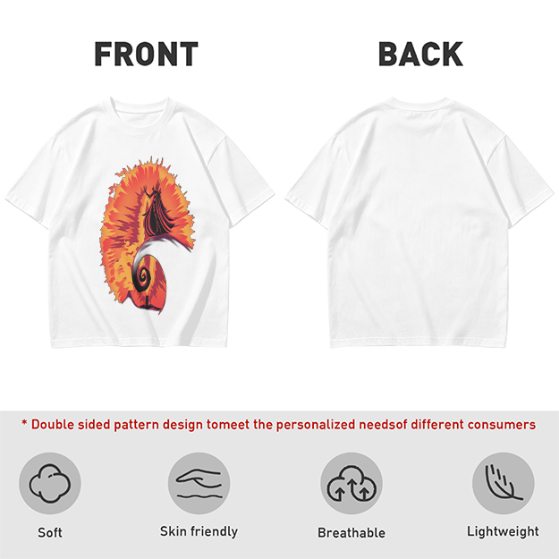 Olive T-Shirt With Fiery Spiral And Silhouette Figure Print