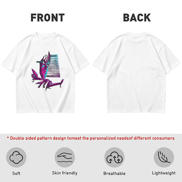 Olive T-Shirt With Abstract Neon Portrait Graphic