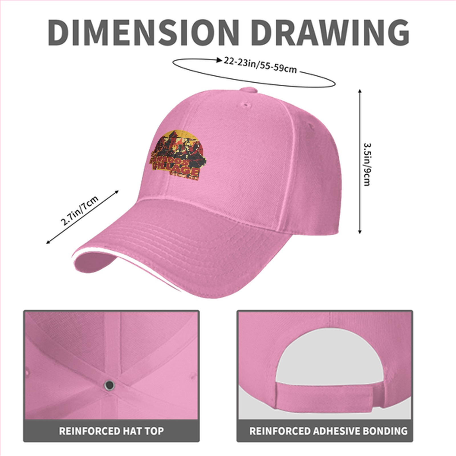 Visit Ganados Village Black Baseball Cap