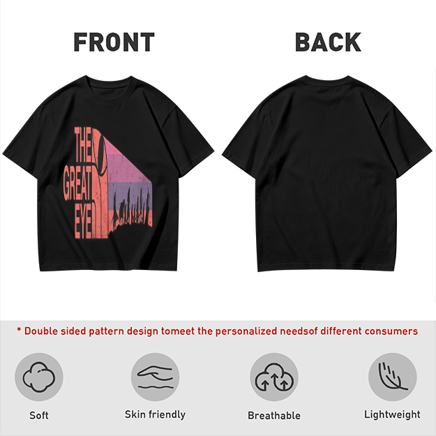 Olive T-Shirt with The Great Eye Sunset Graphic Print
