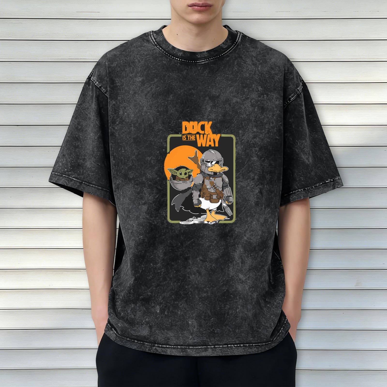 Duck Is The Way Mandalorian Parody Graphic T-Shirt