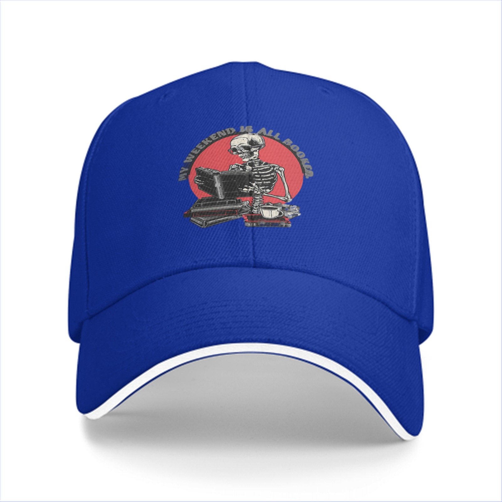 My Weekend Is All Booked Skeleton Baseball Cap