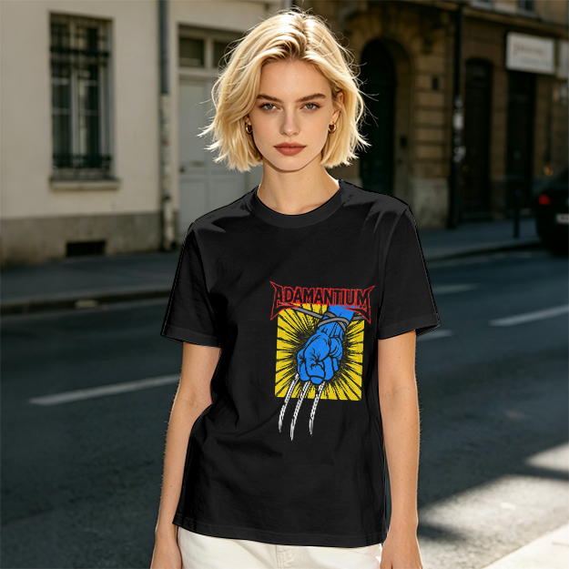 Olive T-Shirt with Adamantium Wolverine Claw Graphic