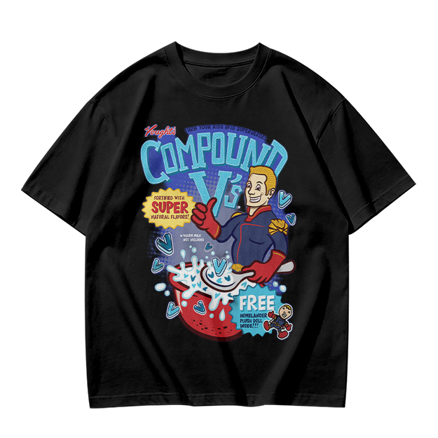 Compound V's Cereal Themed Superhero Graphic T-Shirt