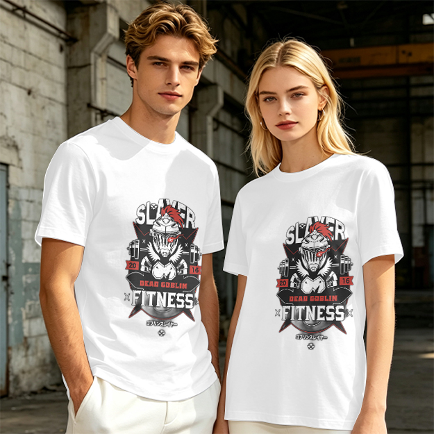 Goblin Slayer Fitness Themed Olive Graphic T-Shirt
