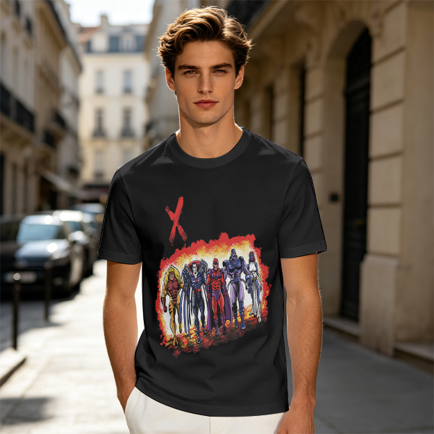 Olive T-Shirt With X-Men Villains Graphic Print