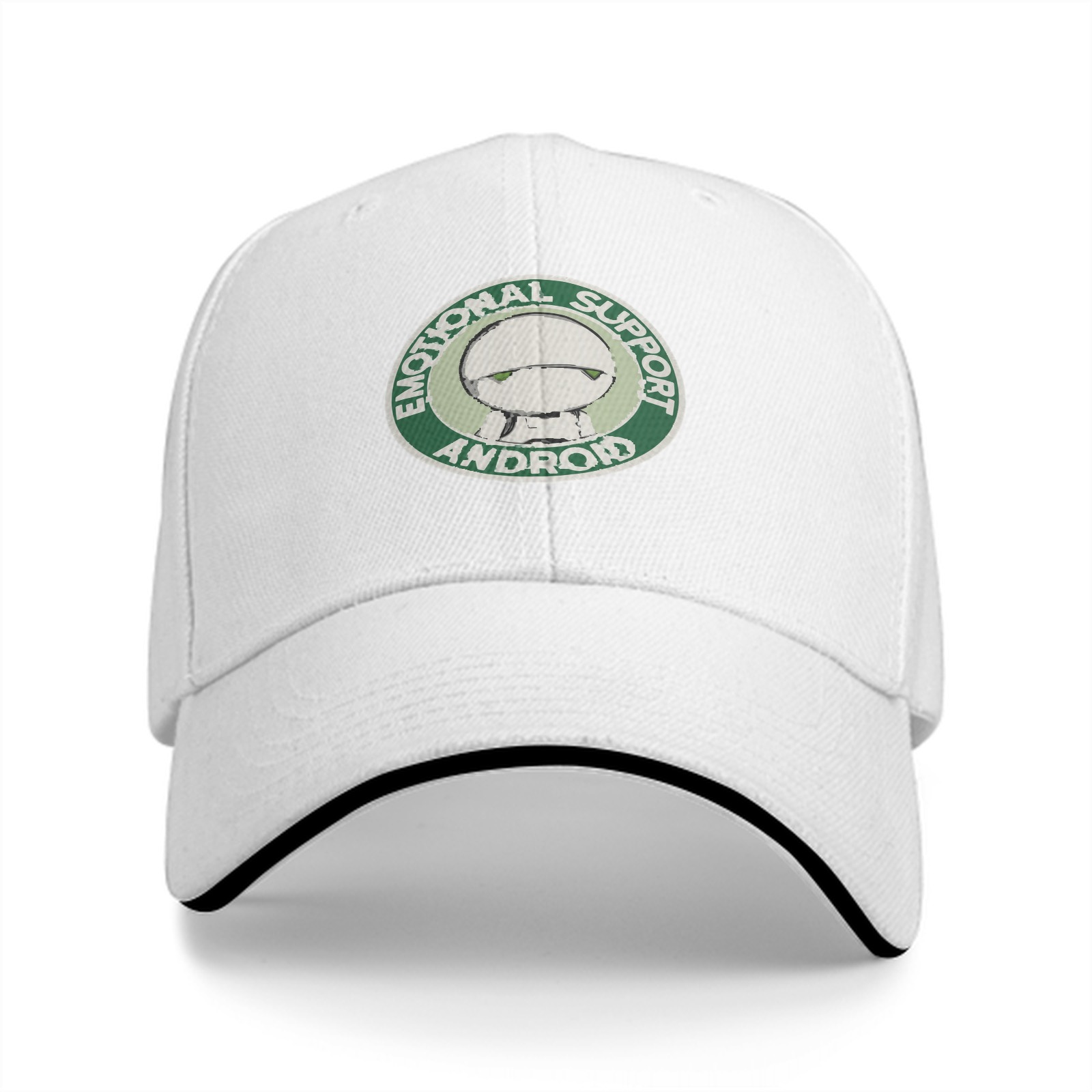 Emotional Support Android Marvin Black Baseball Cap