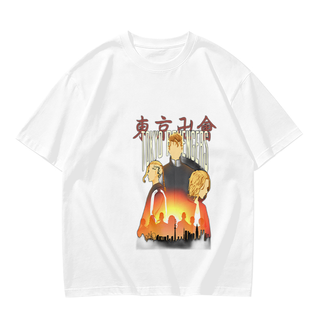 Tokyo Revengers Anime Graphic Print Olive T-Shirt