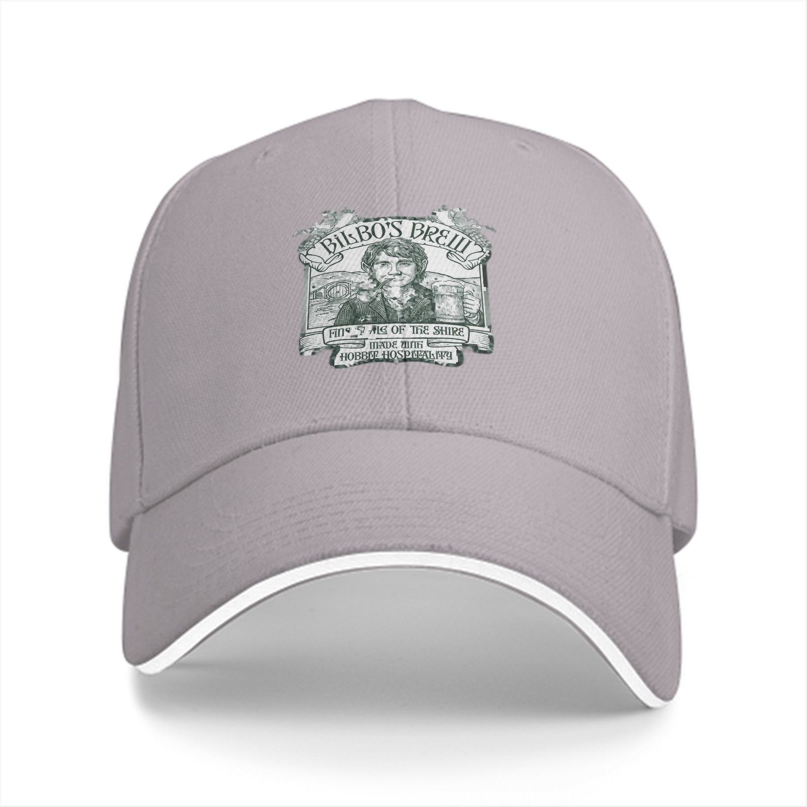 Black baseball cap with Bilbo's Brew Themed Print