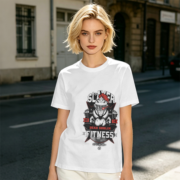 Goblin Slayer Fitness Themed Olive Graphic T-Shirt