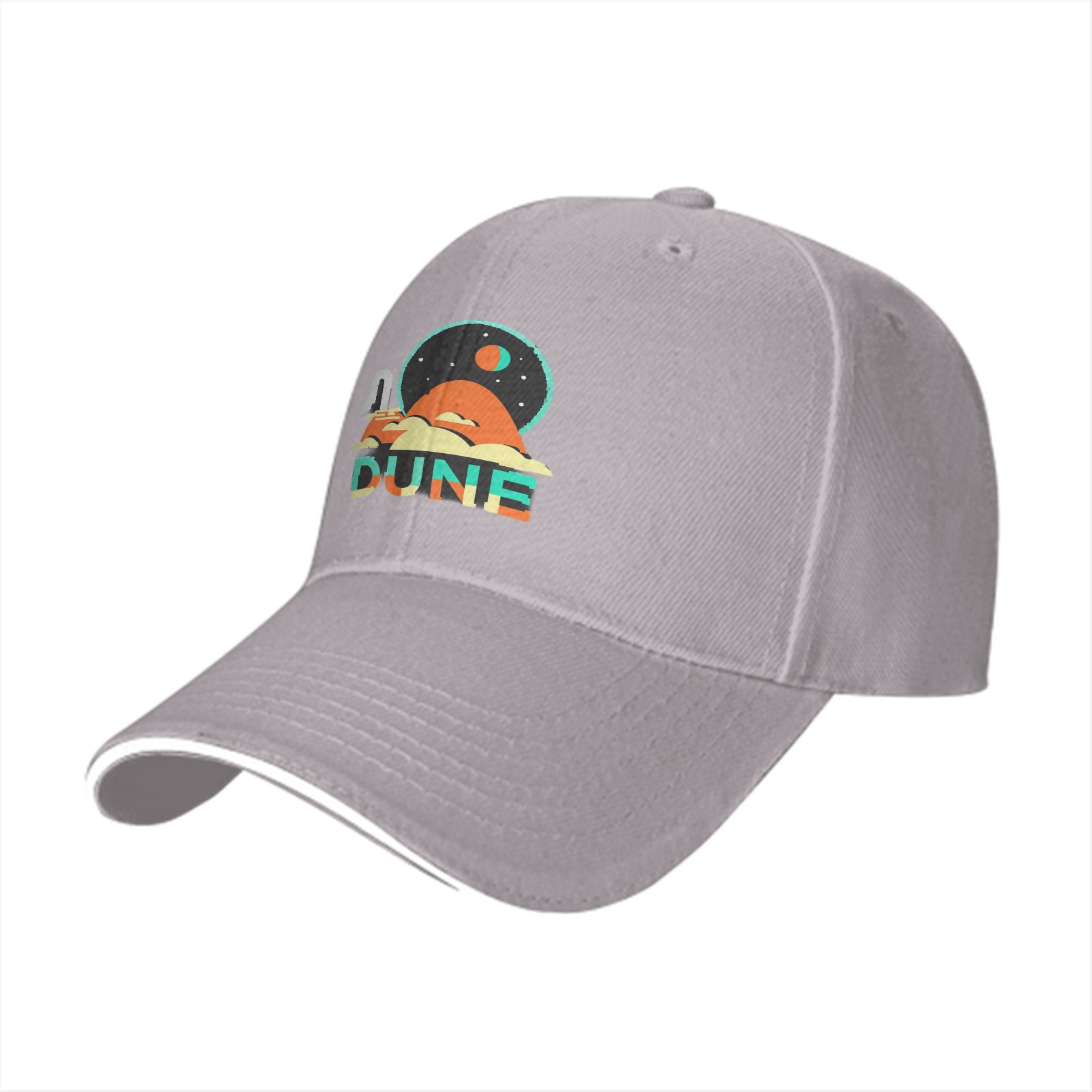 Dune Themed Graphic Black Baseball Cap