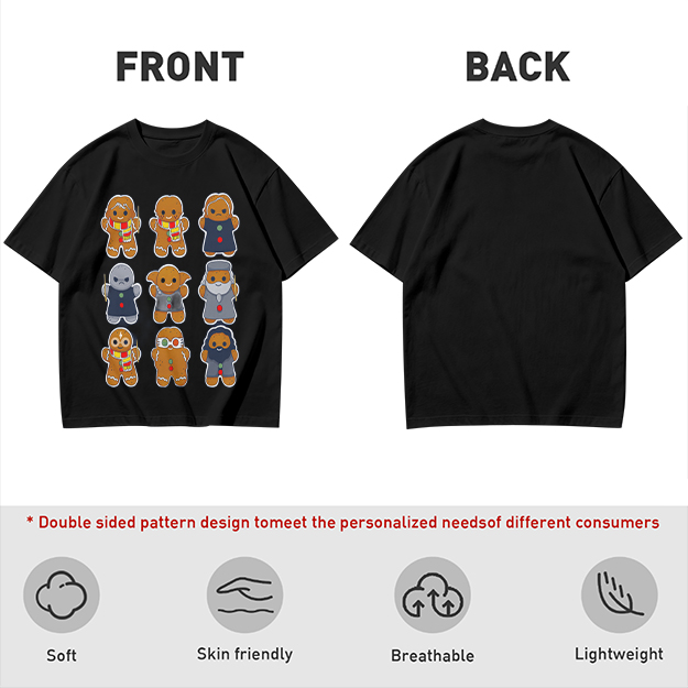 Olive T-Shirt With Harry Potter Themed Gingerbread Characters Print