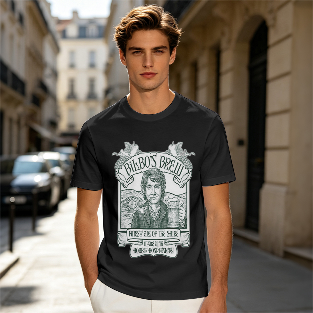 Bilbo's Brew Finest Ale of the Shire Themed T-Shirt