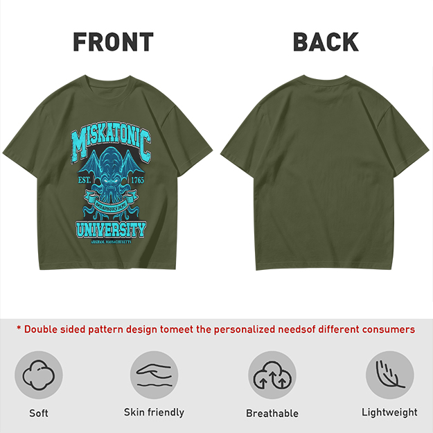 Miskatonic University Cthulhu Graphic Olive T-Shirt