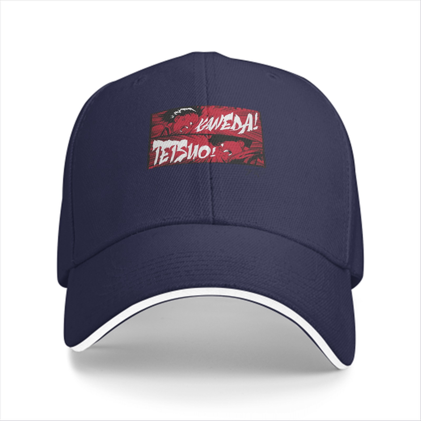 Black baseball cap with Kaneda Tetsuo anime graphic print