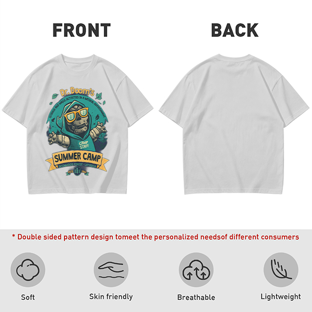 Dr. Doom's Summer Camp Themed Graphic T-Shirt