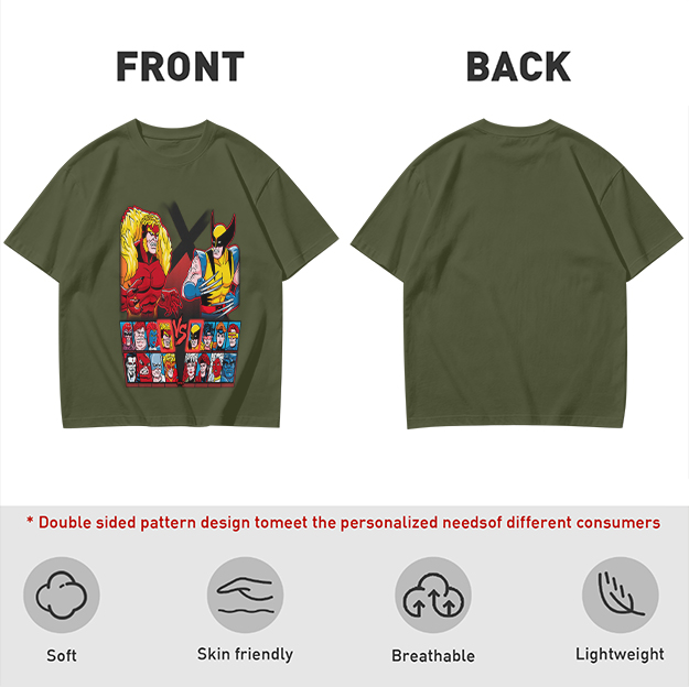 X-Men Wolverine vs Sabretooth Graphic T-Shirt