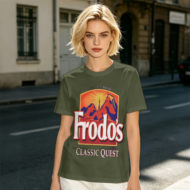 Frodo's Classic Quest Mountain Graphic T-Shirt Print Design