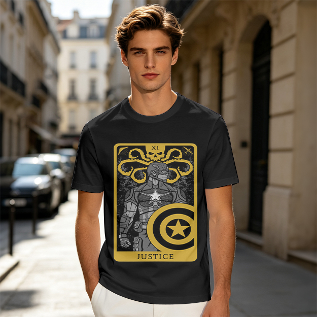 Hydra Captain America Justice Tarot Graphic T-Shirt