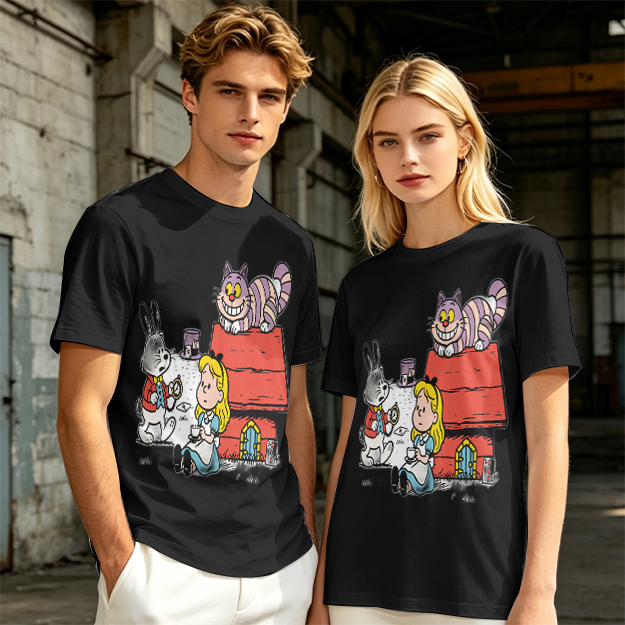 Alice in Wonderland Characters Graphic Tee for Fans