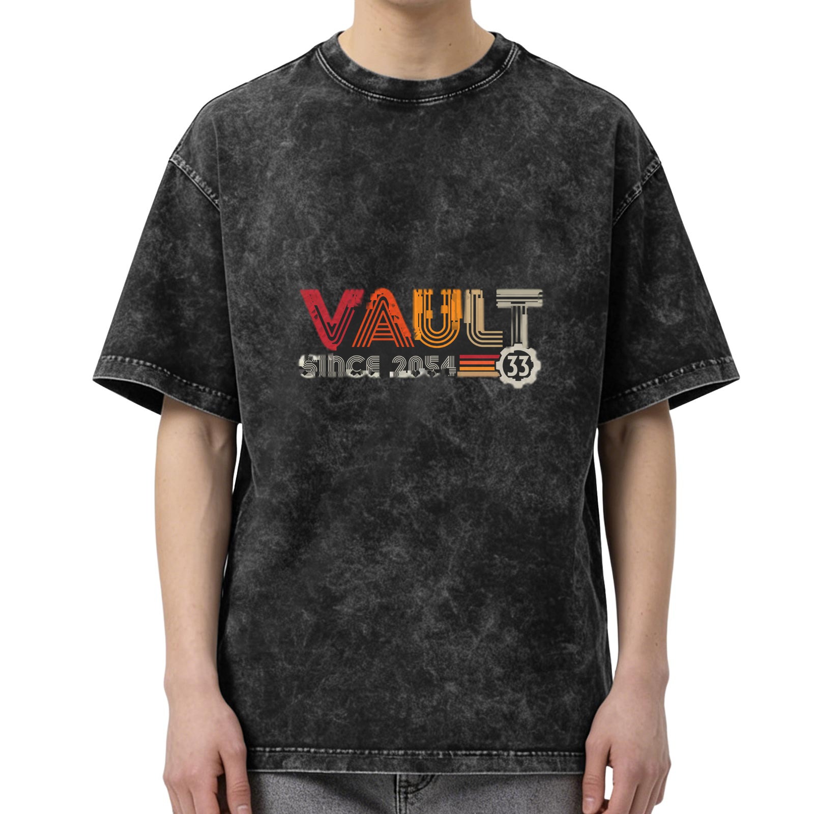 Vault 33 Since 2054 Acid Wash Graphic T-Shirt