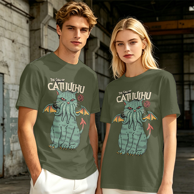 The Call of Cthulhu Cat Graphic T-Shirt