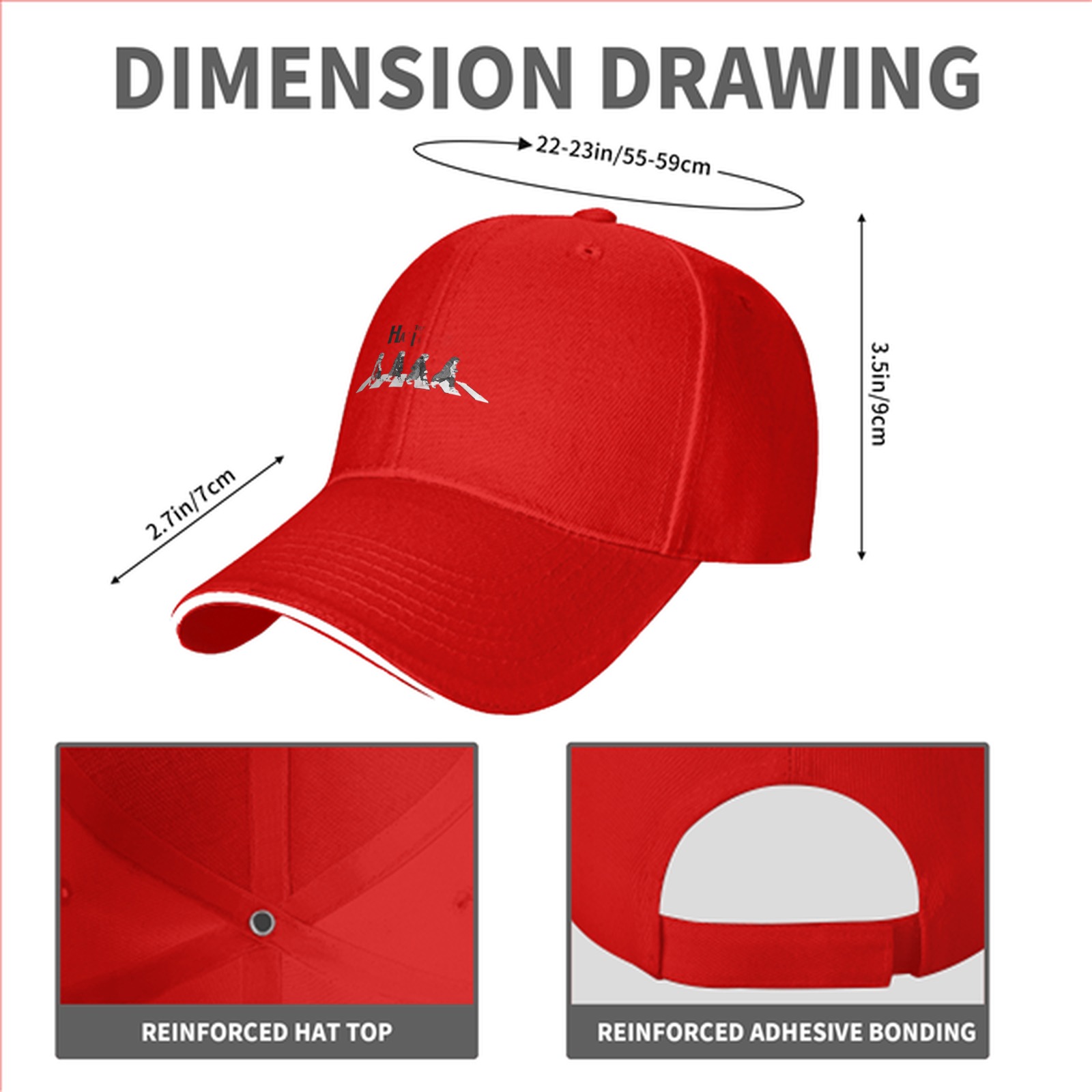 Black Baseball Cap With Crosswalk Character Graphic Design