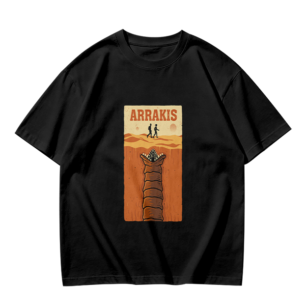 Arrakis Sandworm Desert Scene Graphic T-Shirt