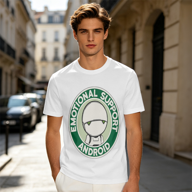 Emotional Support Android Graphic T-Shirt