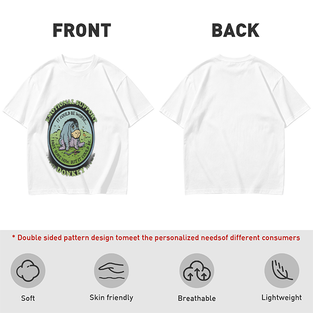Emotional Support Donkey Eeyore Graphic T-Shirt