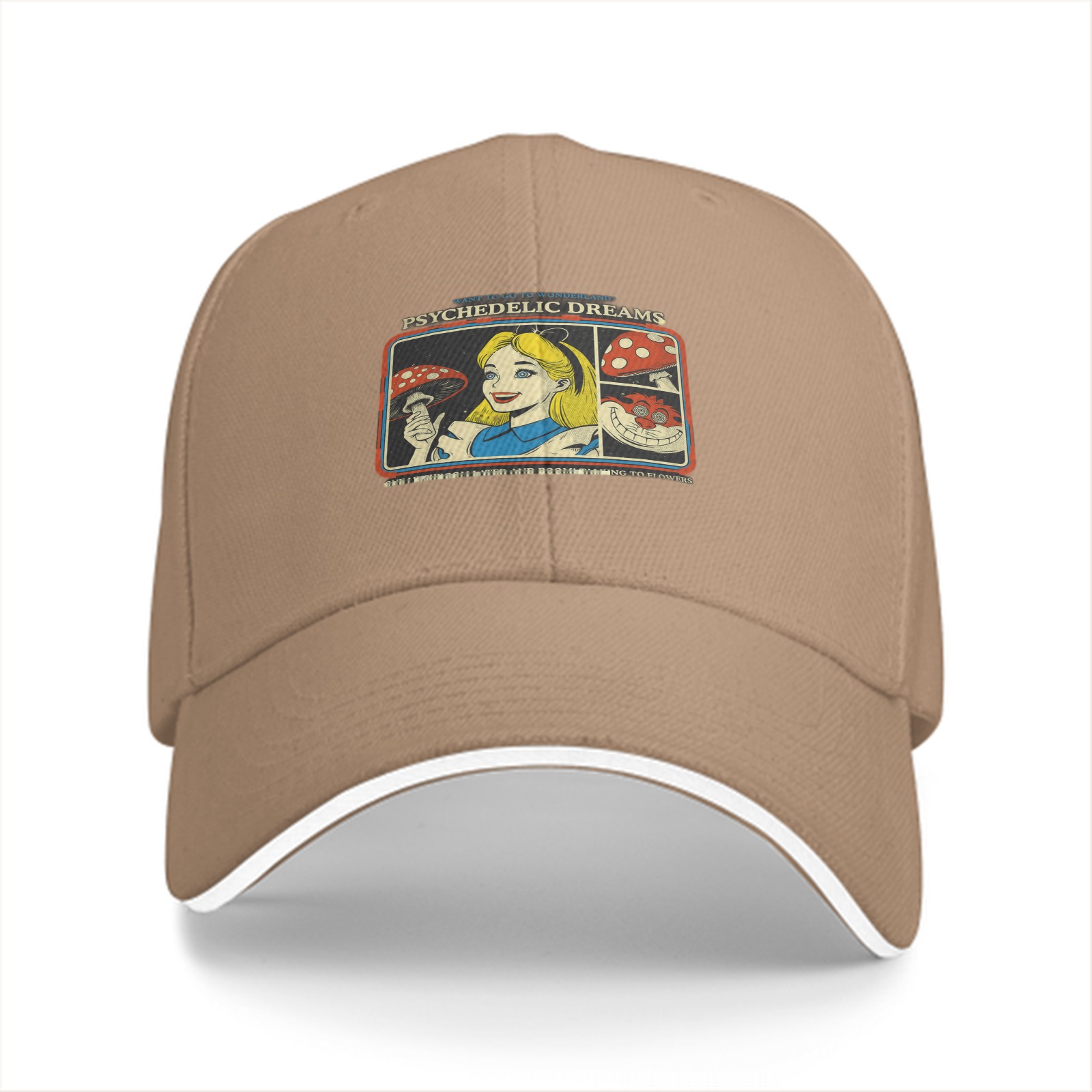 Psychedelic Dreams Alice in Wonderland Graphic Baseball Cap